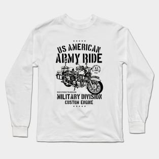 US Army Motorbike Long Sleeve T-Shirt